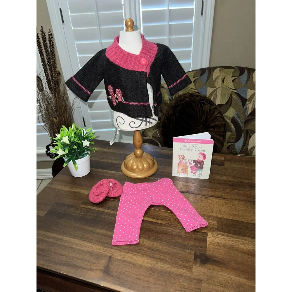 American Girl Bitty Baby Rosy Rosy Sweater Outfit with Hat Pants Shoes